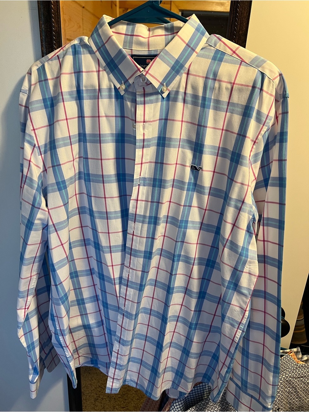 Vineyard Vines Men’s Slim Fit Pastel Plaid Button-Down Shirt